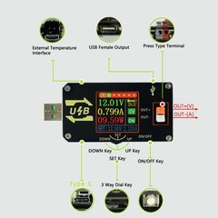 USB C Power Supply Tester Module With Boostbuck And Constant Voltage Current
