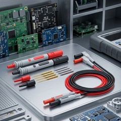 Electrical Measurement Probes with Gold Plated Tips and 1m PVC Cable Length