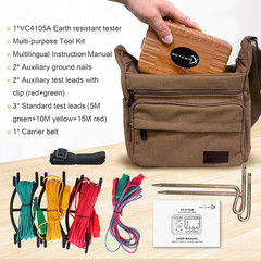 VC4105A Earth Resistance Tester Digital Grounding Resistance Meter 20/200/2000Ω