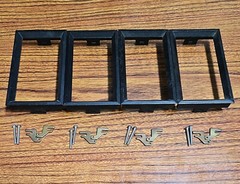 Black Half Bezel Panel Cutout Template Mount With Hardware Lot of 4