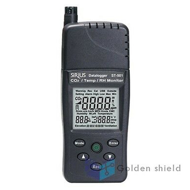 TENMARS ST-501 CO2 & Temperature & RH Monitor Tester USB Datalogg 50000