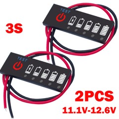 3S Battery Level Indicators 18650 Lipo Li-ion Capacity Tester Meter 11.1-12.6V