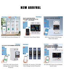 Smart WiFi Power Meter 230V 50A Relay Switch Energy Over Under Protection TUYA