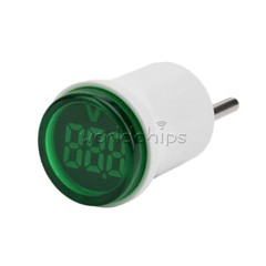 AC 220V 30mm Round LED Digital Voltmeter Indicator Voltage Gauge Meter 50~500V