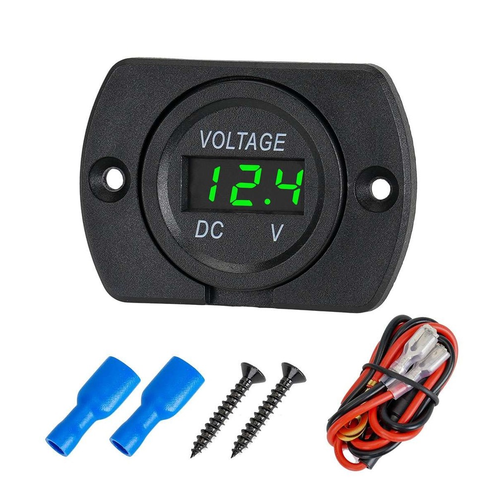 Digital Voltmeter LED Display DC 12V-24V Car Panel Voltage Gauge Meter