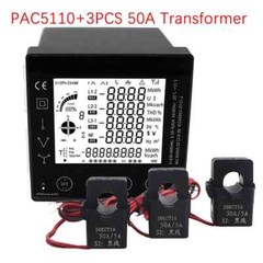 Digital Energy Meter 3 Phase Modbus Power Consumption Electric Panel 50-100A