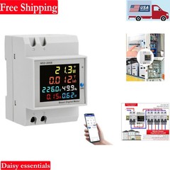 WiFi Digital Single Phase Energy Meter 40-300V 100A AC Power Monitor with LCD…