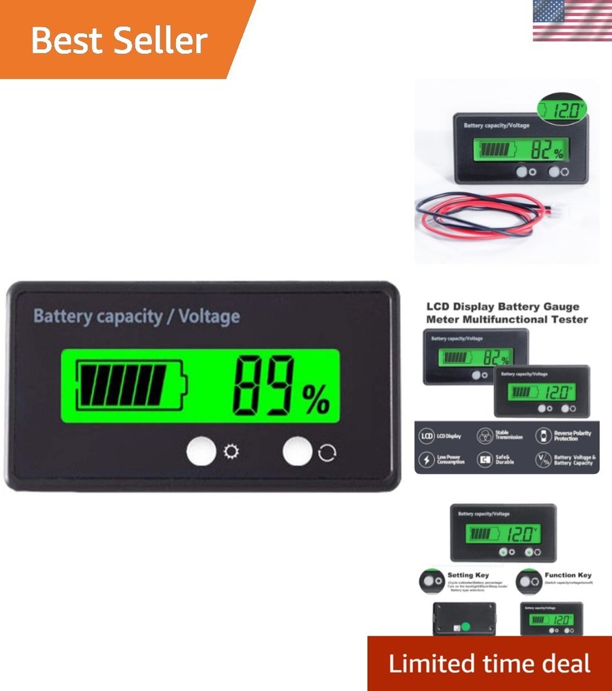 Compact Digital Voltmeter for Lithium & Lead-Acid Batteries – Safe & Portable
