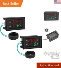 AC 500V 200A Digital Voltmeter Ammeter with Easy Installation – 2 LED Displays