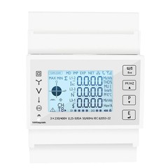 3 Phase DIN Rail Energy Meter Electric Consumption Meter with 3x KCT24 100-400A