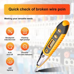MultiDigital Electric Tester Volt Detector Test Pen AC DC Non-Contact 12-1000V
