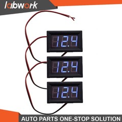 Labwork Voltmeter Panel DC 4.5-30V Blue LED 3Digital Display Voltage Meter 6Pc