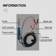 Probador de sonda automotriz de 6-24 V CC con cable de 5 m