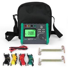 Resistance Tester 0.03-2000 ohm Meter,Upgraded Digital Earth Ground Resistance
