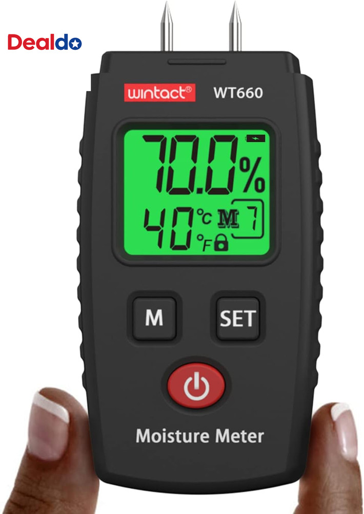 Pocket Wood Moisture Meter, Pin Type Water Leak Detector, Digital Moisture Teste