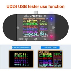 DC5.5 Type-C USB Tester Digital Voltmeter Ammeter Power Bank Battery Volt Meter