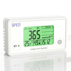 Sper Scientific Indoor Air Quality Monitor with Color Coded Display | Model 8…