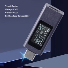 12A USB C Tester High Current PD DC Voltmeter Power Meter For Phone Charging