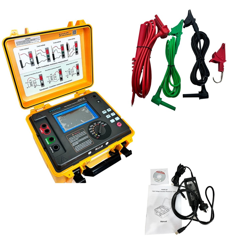 High Voltage Insulation Resistance Tester with 250V 500V 1KV 2.5KV 5KV 10KV