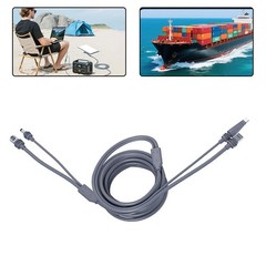 Mobile Deployment 2-in-1 Data Cable DC USB C Cable Integrated Cable Design