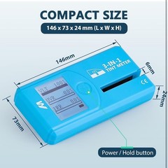 Digital Window Tint Meter – 3-in-1 UV/IR Rejection Tester for Solar Film