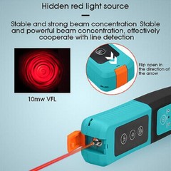 Optic Fiber Identifier for 0.25/0.9/2.0/3.0mm Fiber Detector w/Red Light Source
