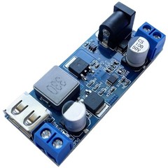 DC-DC 24V 12V to 5V 5A 25W Step Down Converter with USB A C