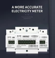 Single Phase Energy Meter LCD Display 2-3 Wire Digital 100A 110V 220V 50-60HZ