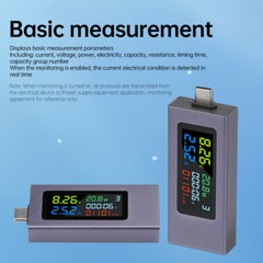 USB Type-C Digital Display Power Tester Voltage Current Capacity Meter DC4.5~50V
