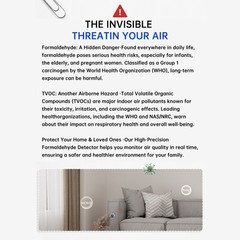 FNIRSI Air Quality Monitor Touchscreen Formaldehyde Detector TVOC Temp Tester