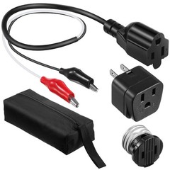 Circuit Breaker Finder Adapter Accessory Kit Leads Tester Clips Light Socket