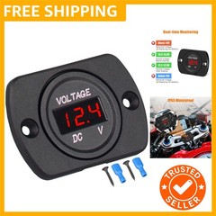 Precision 12V Battery Voltage Meter – Waterproof LED Voltmeter for Vehicles