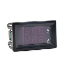 DC 0-100V 10A Voltmeter Ammeter Dual LED Digital Volt Amp Meter Gauge Blue+Red