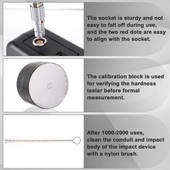Portable Leeb Hardness Tester 7-in-1 Metal Hardness Meter with Calibration Block