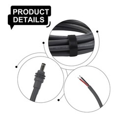 For Starlink-Mini Compatible 14AWG Wiring Harness DC Power Cable 1m 2m 300cm New