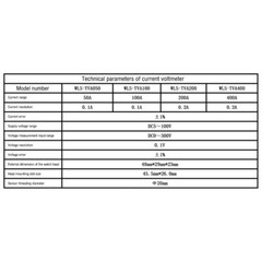 1/2x Hall Current Voltmeters Dual Digital Display DC 0-300V ± 50A/100A/200A/400A