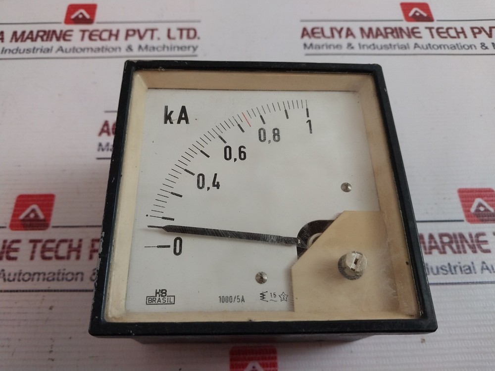 H&B 0-1 KA Moving Coil Panel Meter