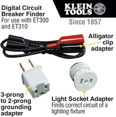 Kit de detector de disyuntores de CA Klein Tools ET310KIT, comprobador eléctrico