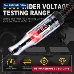 WINAMOO Automotive Test Light 5-90V Digital LED Circuit Tester with Voltage Disp