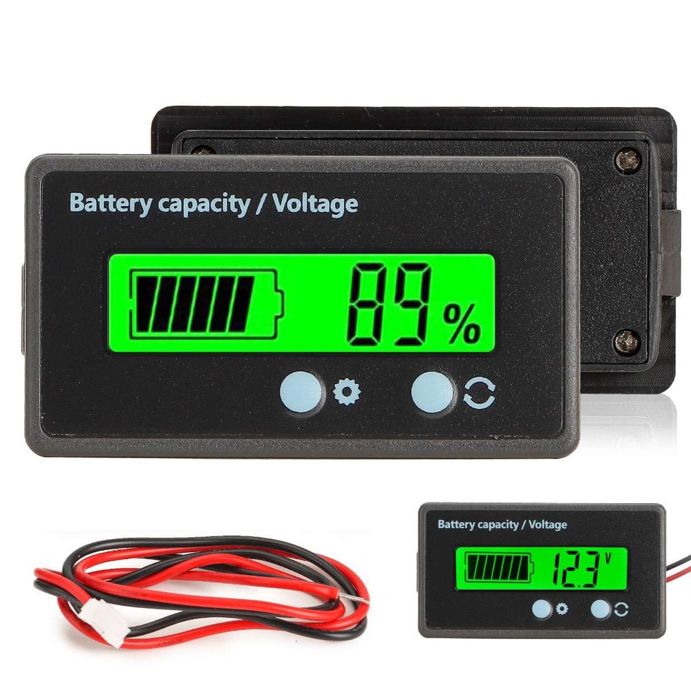 12V/24V/36/48V Battery Status Charge LCD Digital Indicator Monitor Meter Gauge