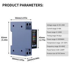 0.96 inch TFT Two-phase AC Meter Voltage Current Power Meter AC85-290V 0-40A