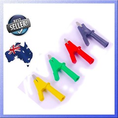 Insulated Alligator Clip for Multimeter Power Supply Cable Adapter multicolour