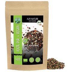 Peppercorns Multicoloured ORGANIC 500g, Colourful Peppercorns Black, White, Green and Pink…