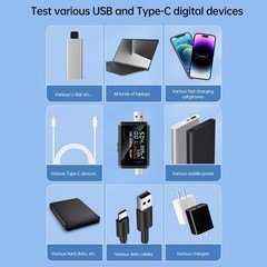 Professional USB Type C Voltmeter Ammeter Multimeter Tester for Fast Charging