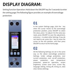 0.96 inch TFT Two-phase AC Meter Voltage Current Power Meter AC85-290V 0-40A