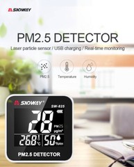 LCD PM2.5 Meter Indoor Temperature Humidity Sensor Tester Air Quality Monitor