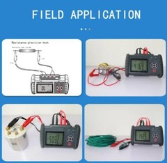DC Low Resistance Tester Micro Ohm Meter with Range 0.001mΩ~300KΩ 500 Sets Data