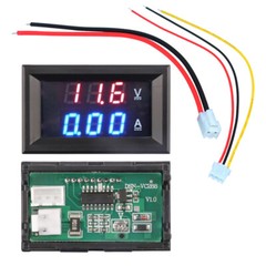 DC 100V 10A Voltmeter Ammeter Blue + Red LED Dual Digital Volt Amp Meter Gauge