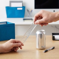 50Pcs 6 Inch Clear ABS Plastic Rulers Multipurpose Office School Measuring Tools