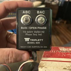 TRIPLETT PHASE SEQUENCE INDICATOR MODEL 920